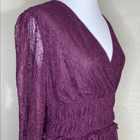 Ultra Pink V-Neck Wrap-Style Blouse NWOT SIze M - Picture 4 of 12